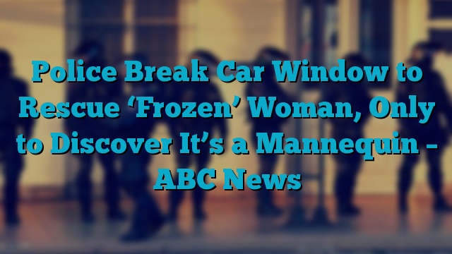 Police Break Car Window to Rescue ‘Frozen’ Woman, Only to Discover It’s a Mannequin – ABC News