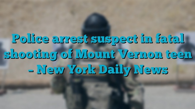 Police arrest suspect in fatal shooting of Mount Vernon teen – New York Daily News