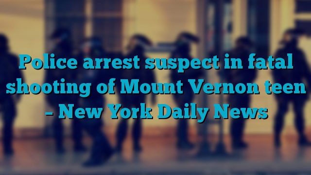 Police arrest suspect in fatal shooting of Mount Vernon teen – New York Daily News