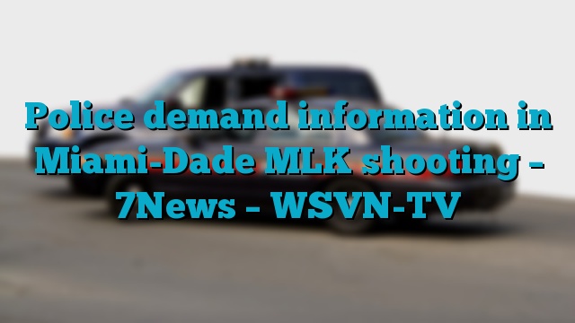 Police demand information in Miami-Dade MLK shooting – 7News – WSVN-TV